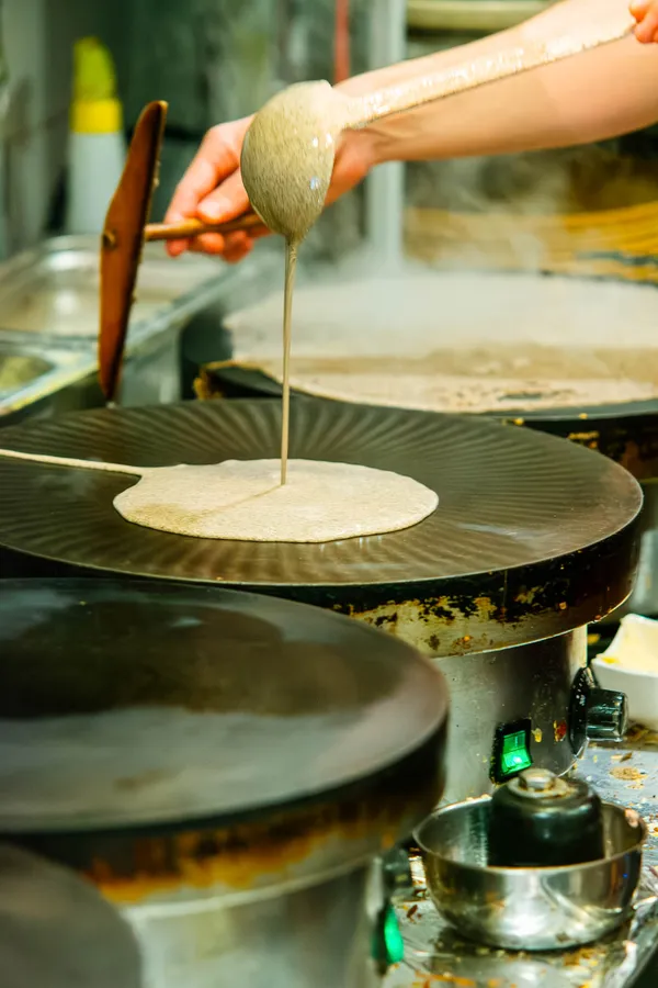 Zubereitung eines Crepes